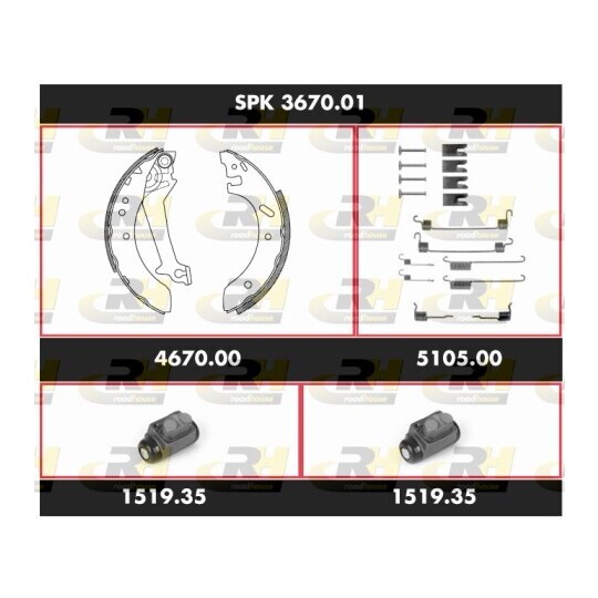 SPK 3670.01 - Brake Set, drum brakes 