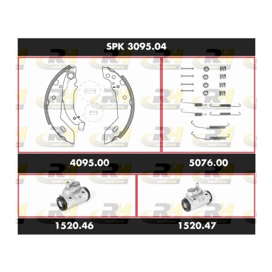 SPK 3095.04 - Brake Set, drum brakes 