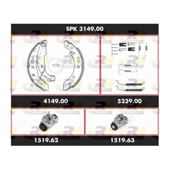 SPK 3149.00 - Brake Set, drum brakes 