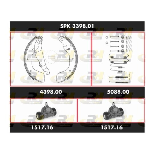 SPK 3398.01 - Brake Set, drum brakes 