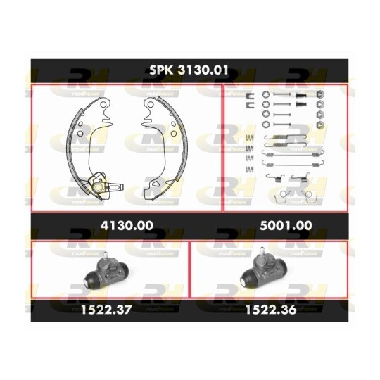 SPK 3130.01 - Brake Set, drum brakes 