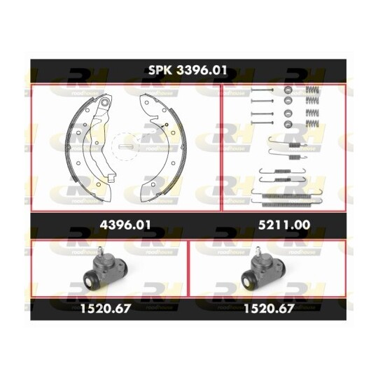 SPK 3396.01 - Brake Set, drum brakes 