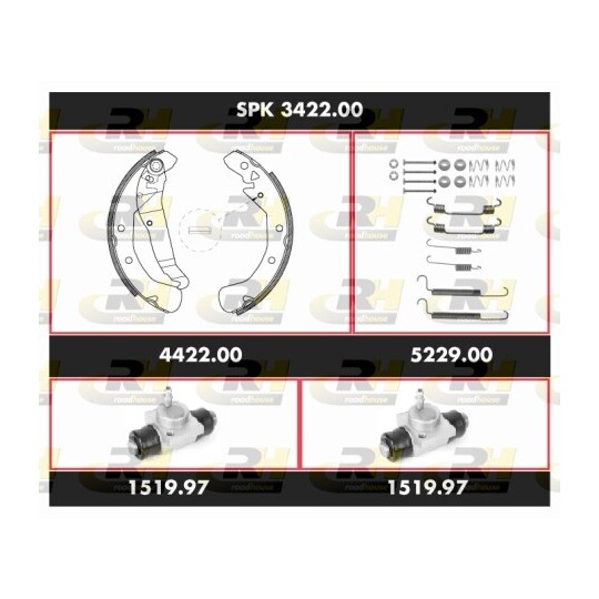 SPK 3422.00 - Brake Set, drum brakes 