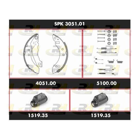 SPK 3051.01 - Brake Set, drum brakes 
