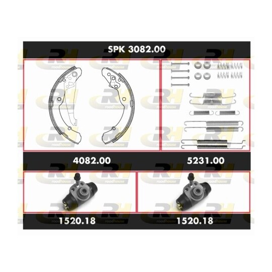 SPK 3082.00 - Brake Set, drum brakes 