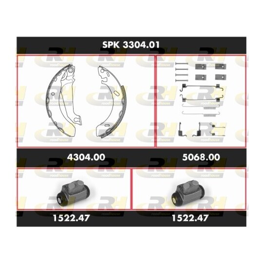 SPK 3304.01 - Brake Set, drum brakes 