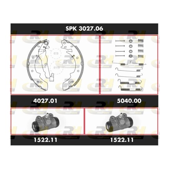 SPK 3027.06 - Pidurikomplekt, trummelpidur 