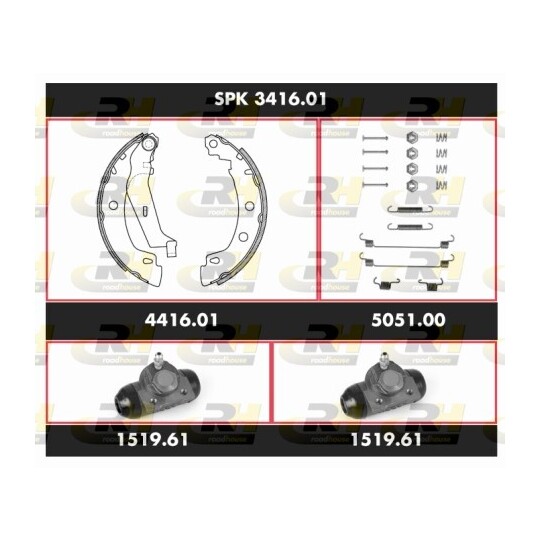 SPK 3416.01 - Brake Set, drum brakes 