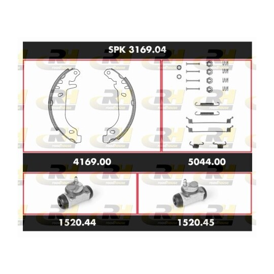 SPK 3169.04 - Brake Set, drum brakes 