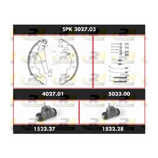 SPK 3027.03 - Brake Set, drum brakes 