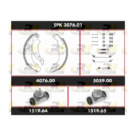 SPK 3076.01 - Brake Set, drum brakes 