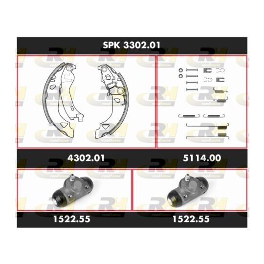 SPK 3302.01 - Brake Set, drum brakes 