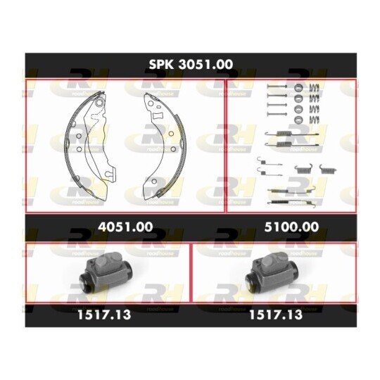 SPK 3051.00 - Brake Set, drum brakes 