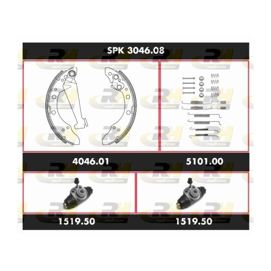 SPK 3046.08 - Brake Set, drum brakes 