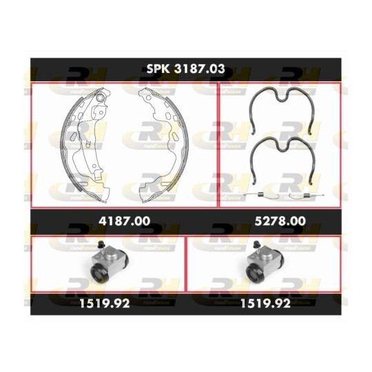 SPK 3187.03 - Brake Set, drum brakes 