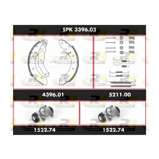 SPK 3396.05 - Brake Set, drum brakes 