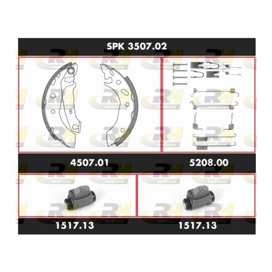 SPK 3507.02 - Brake Set, drum brakes 