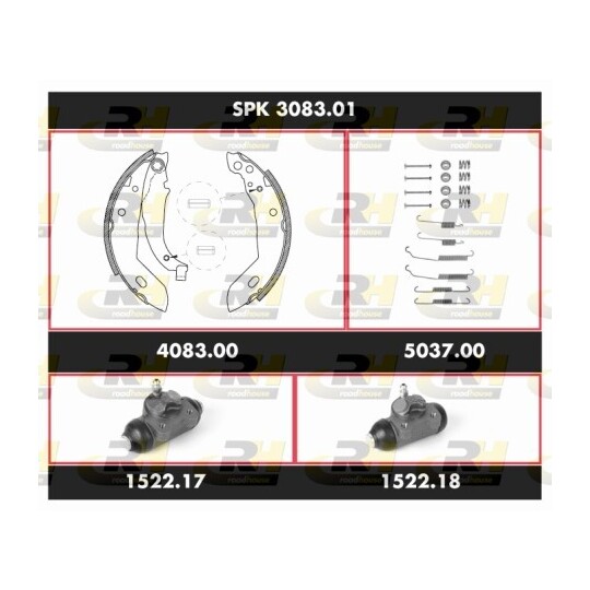 SPK 3083.01 - Brake Set, drum brakes 