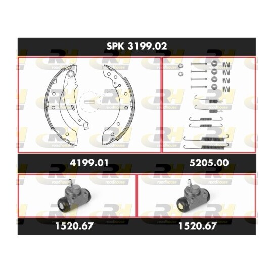 SPK 3199.02 - Brake Set, drum brakes 