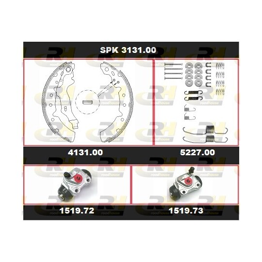 SPK 3131.00 - Brake Set, drum brakes 