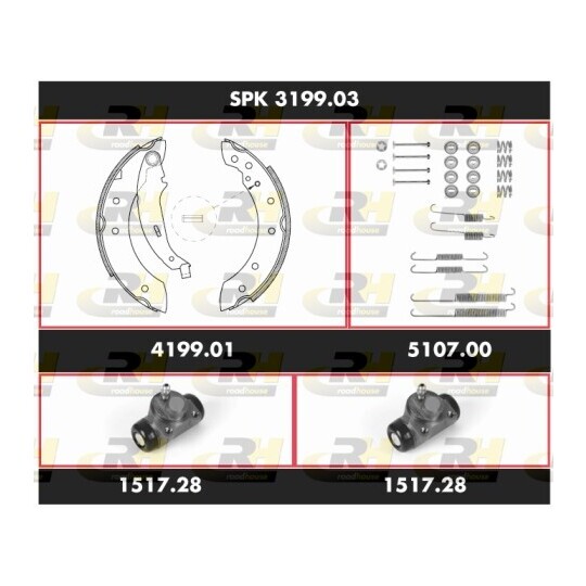 SPK 3199.03 - Brake Set, drum brakes 
