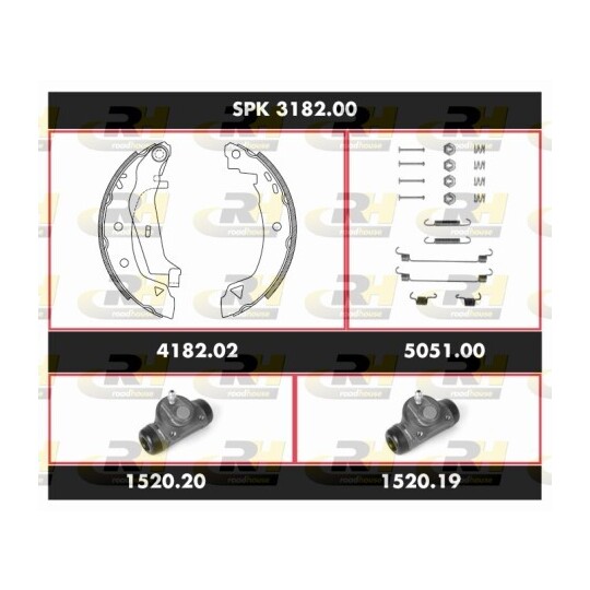 SPK 3182.00 - Brake Set, drum brakes 