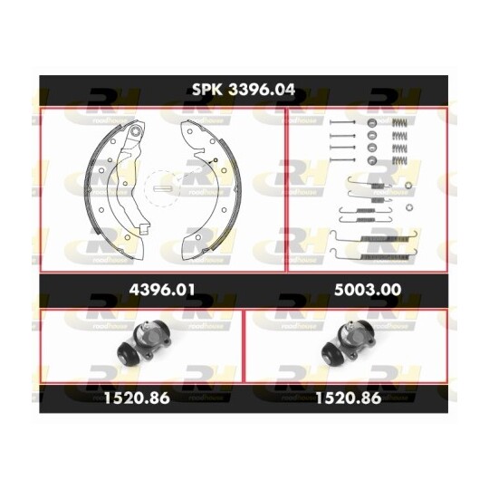 SPK 3396.04 - Brake Set, drum brakes 
