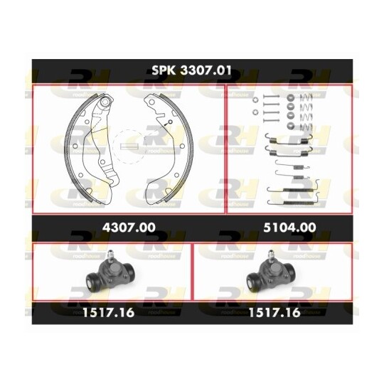 SPK 3307.01 - Brake Set, drum brakes 