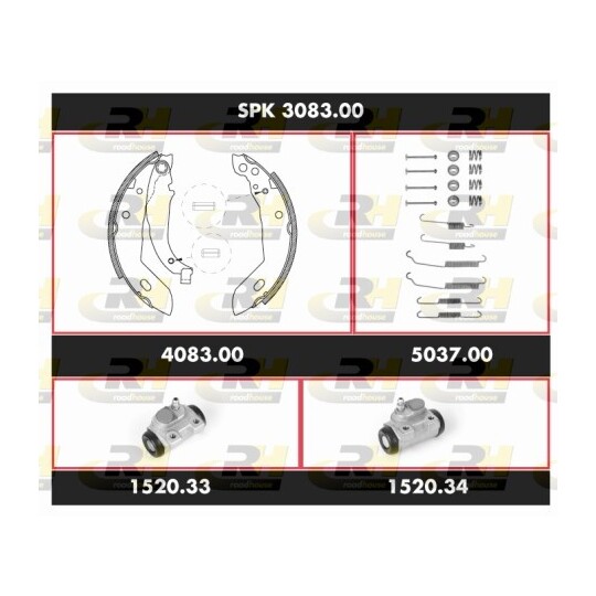 SPK 3083.00 - Brake Set, drum brakes 