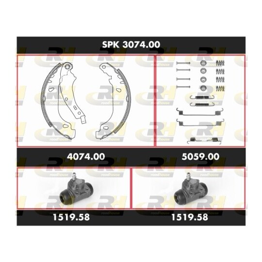 SPK 3074.00 - Brake Set, drum brakes 