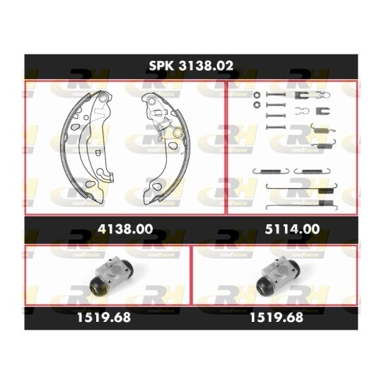 SPK 3138.02 - Brake Set, drum brakes 