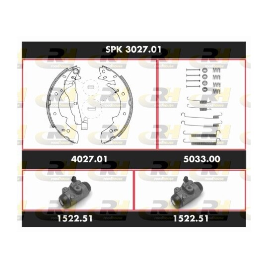 SPK 3027.01 - Brake Set, drum brakes 