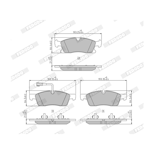 FDB5419 - Brake Pad Set, disc brake 