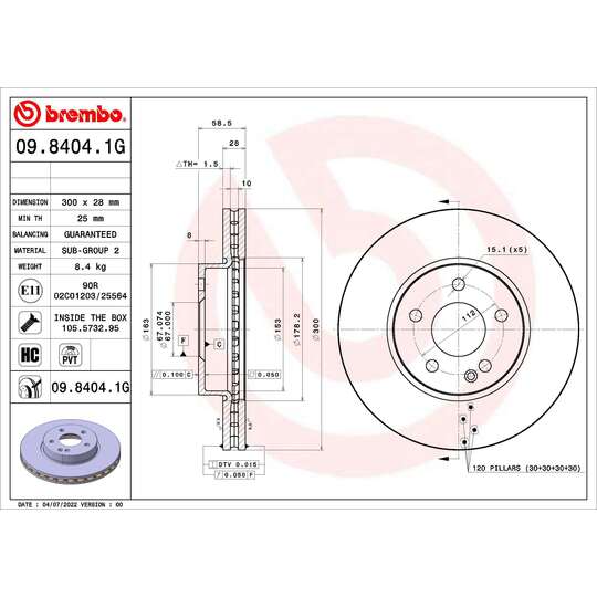 KT 10 030 - Brake Set, disc brake 