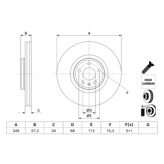0 986 479 J94 - Brake Disc 