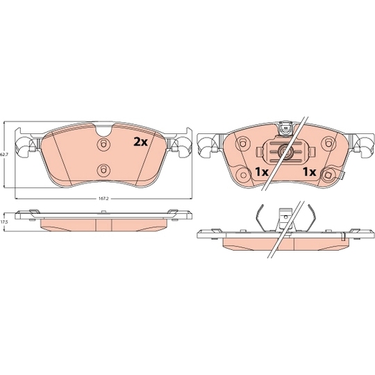 GDB2545 - Brake Pad Set, disc brake 