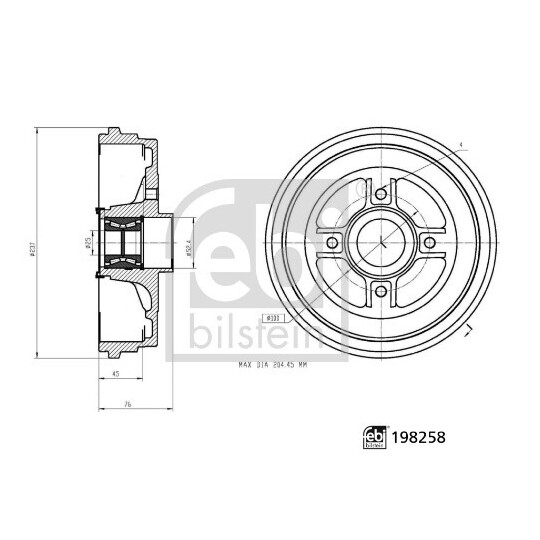 198258 - Brake Drum 