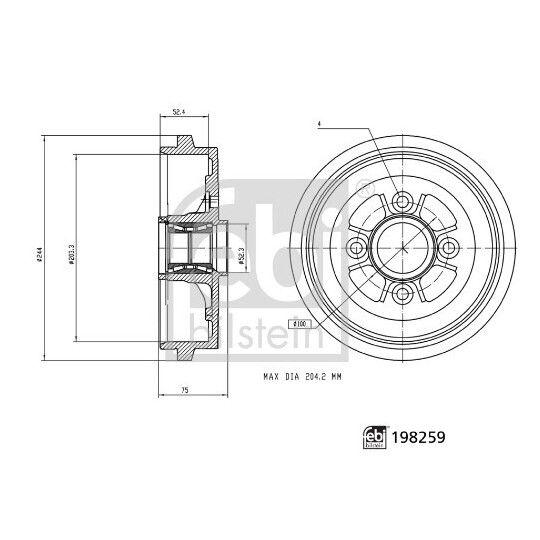 198259 - Brake Drum 