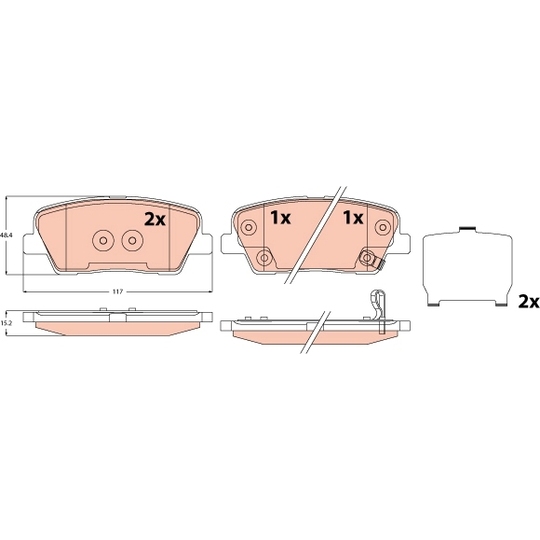 GDB2621 - Brake Pad Set, disc brake 