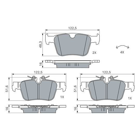 0 986 460 277 - Brake Pad Set, disc brake 