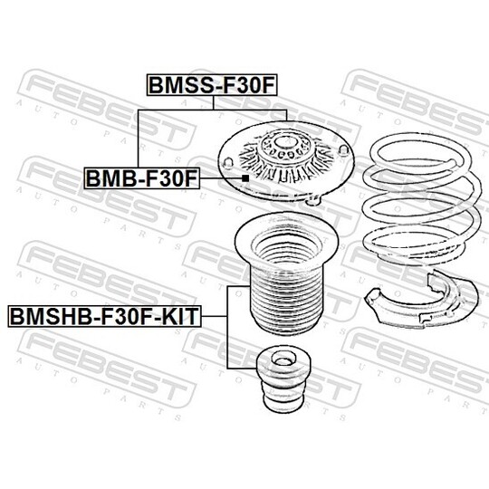 BMSS-F30F - Suspension Strut Support Mount 