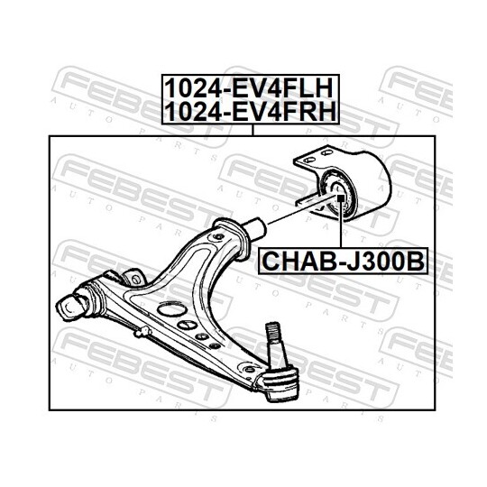 1024-EV4FLH - Track Control Arm 