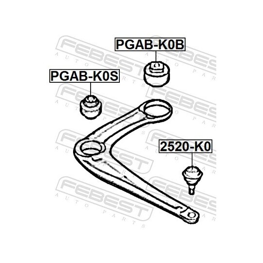 PGAB-K0S - Control Arm-/Trailing Arm Bush 