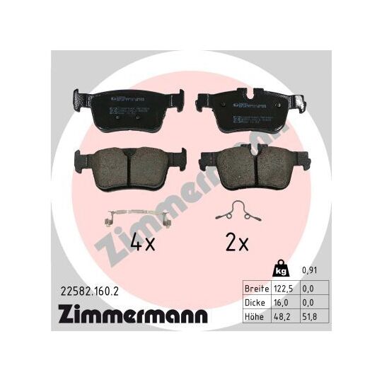 22582.160.2 - Brake Pad Set, disc brake 