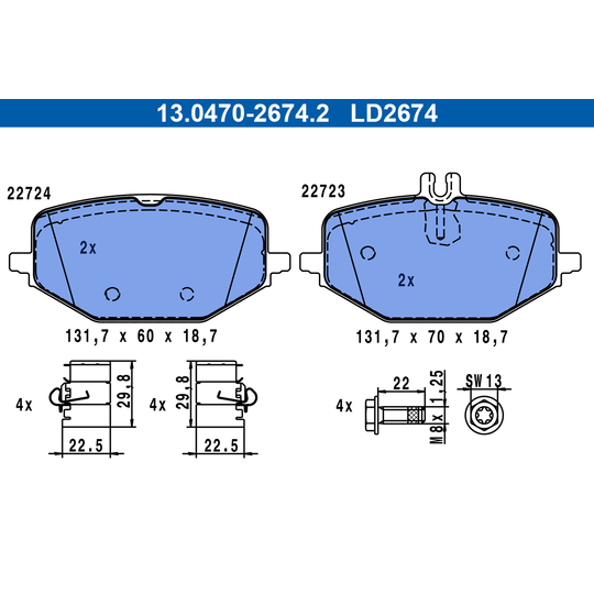 13.0470-2674.2 - Brake Pad Set, disc brake 