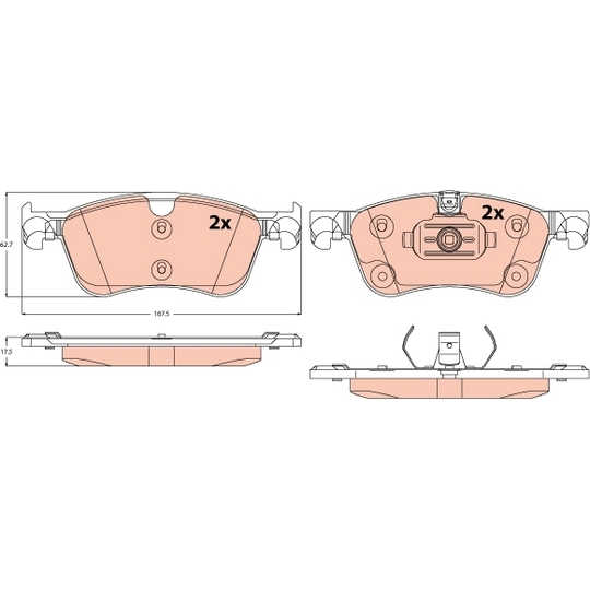 GDB2572 - Brake Pad Set, disc brake 