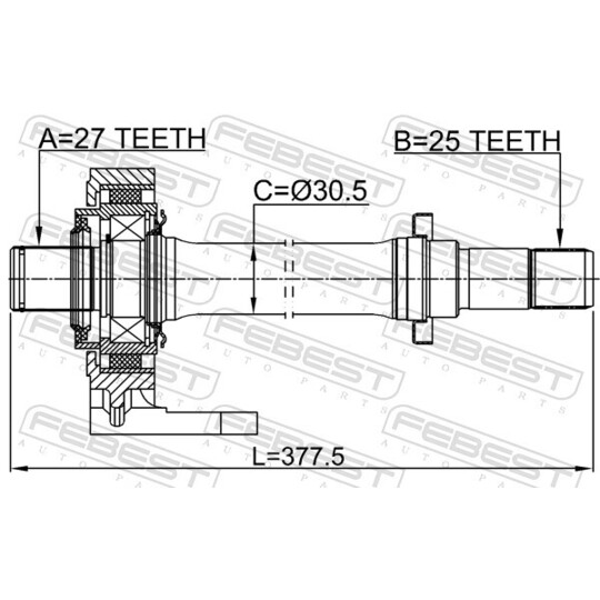 0312-CIV5DRH - Drive Shaft 