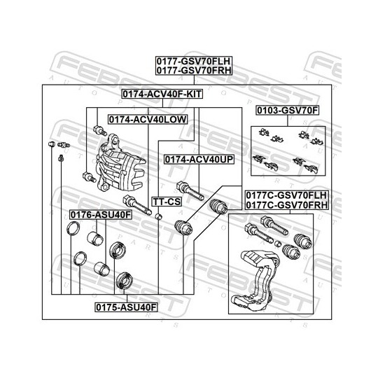 0177C-GSV70FRH - Brake Caliper Bracket Set 