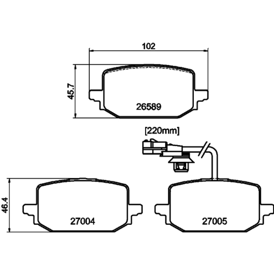 2658902 - Brake Pad Set, disc brake 