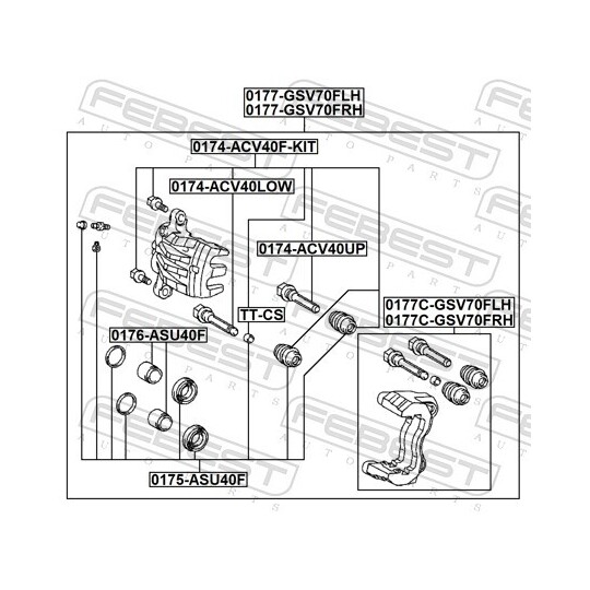 0177-GSV70FRH - Brake Caliper 